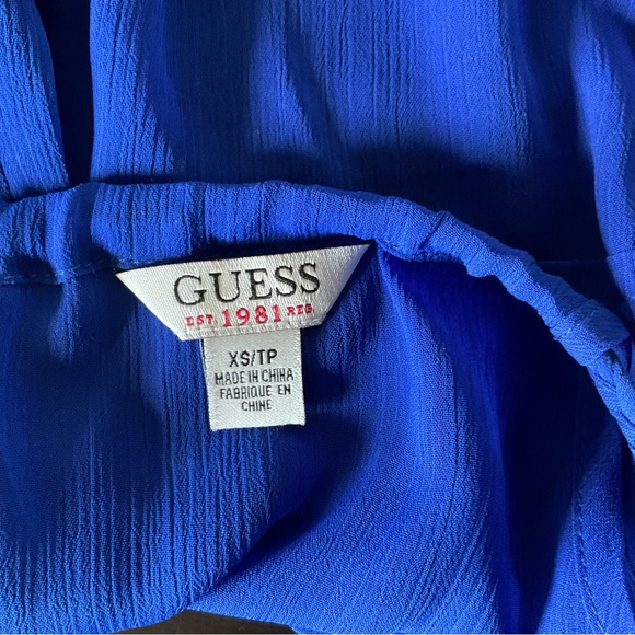 Guess Royal blue sheer tank top - Picture 4 of 4